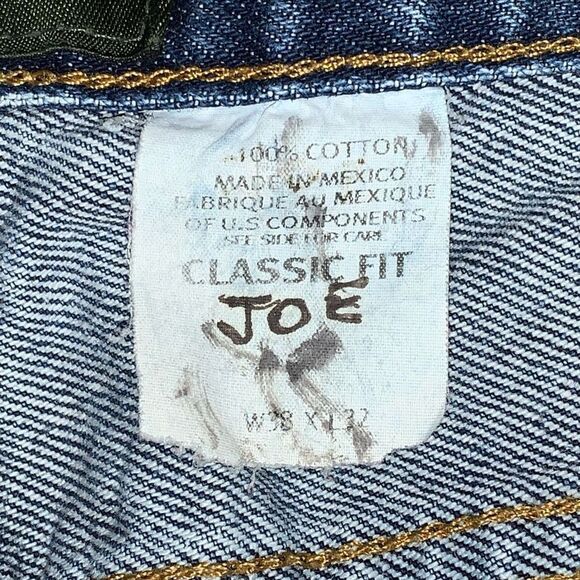 Vintage Eddie Bauer Men's 38x32 Classic Straight Leg Fit Blue Jeans Cotton Casua - Picture 4 of 5